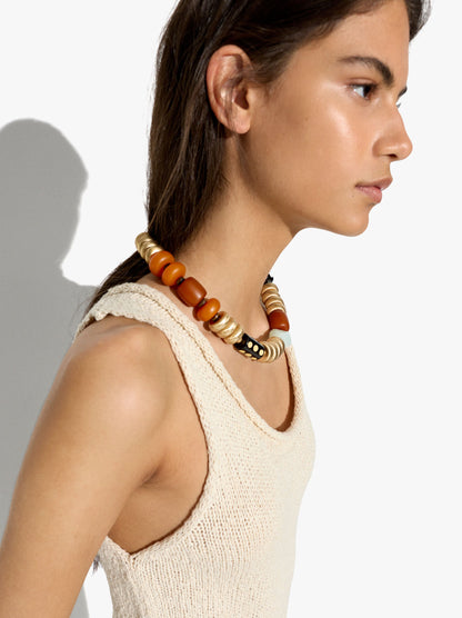 Necklace With Beads Glass Effect