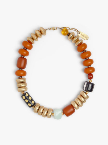 Necklace With Beads Glass Effect