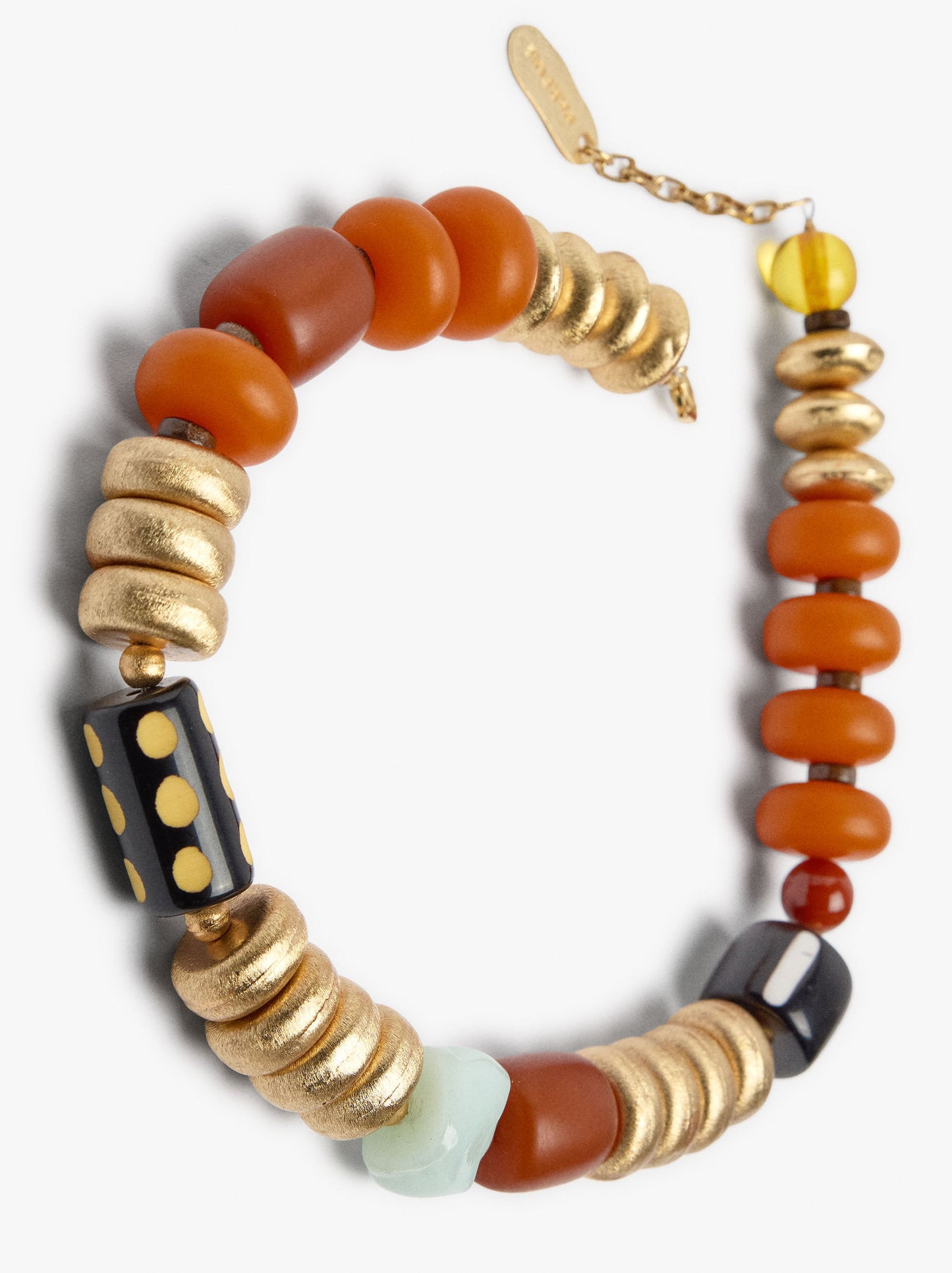 Necklace With Beads Glass Effect