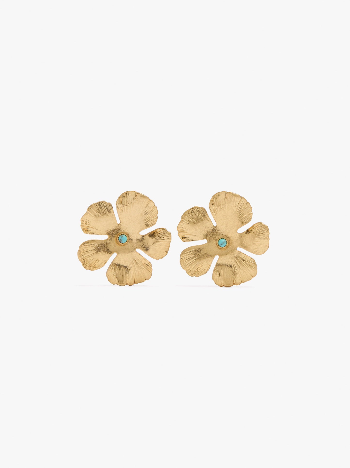Maxi Flower Earrings With Stone