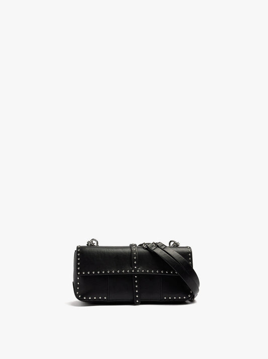 Shoulder Bag With Flap And Studs