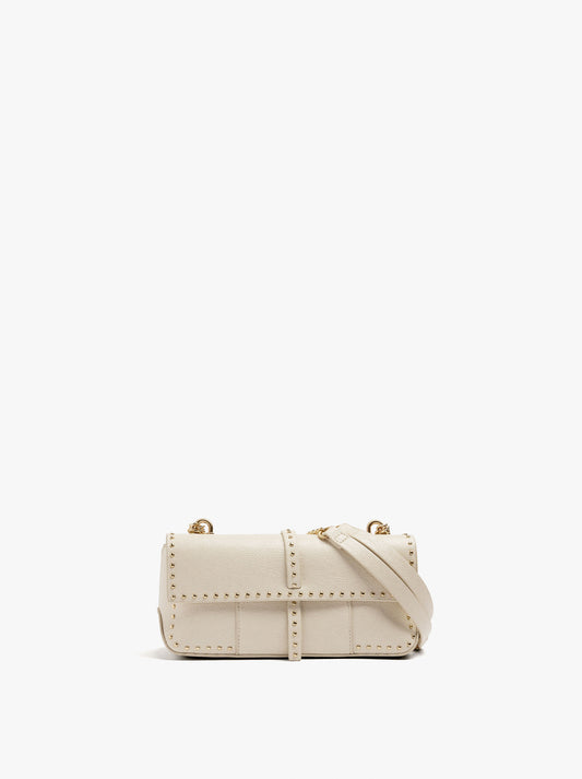 Shoulder Bag With Flap And Studs