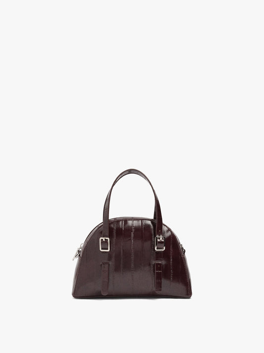 Rounded Tote Bag With Texture