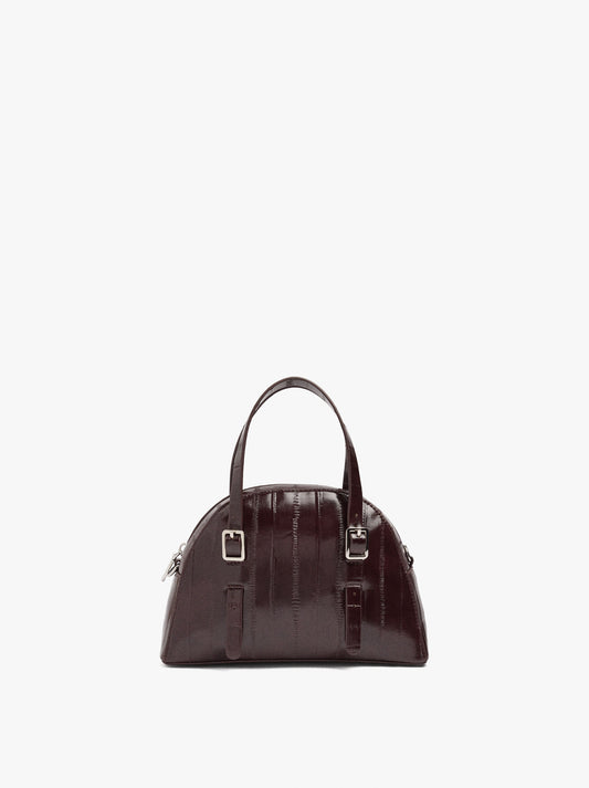 Rounded Tote Bag With Texture