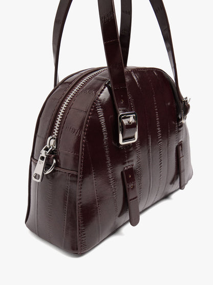 Rounded Tote Bag With Texture