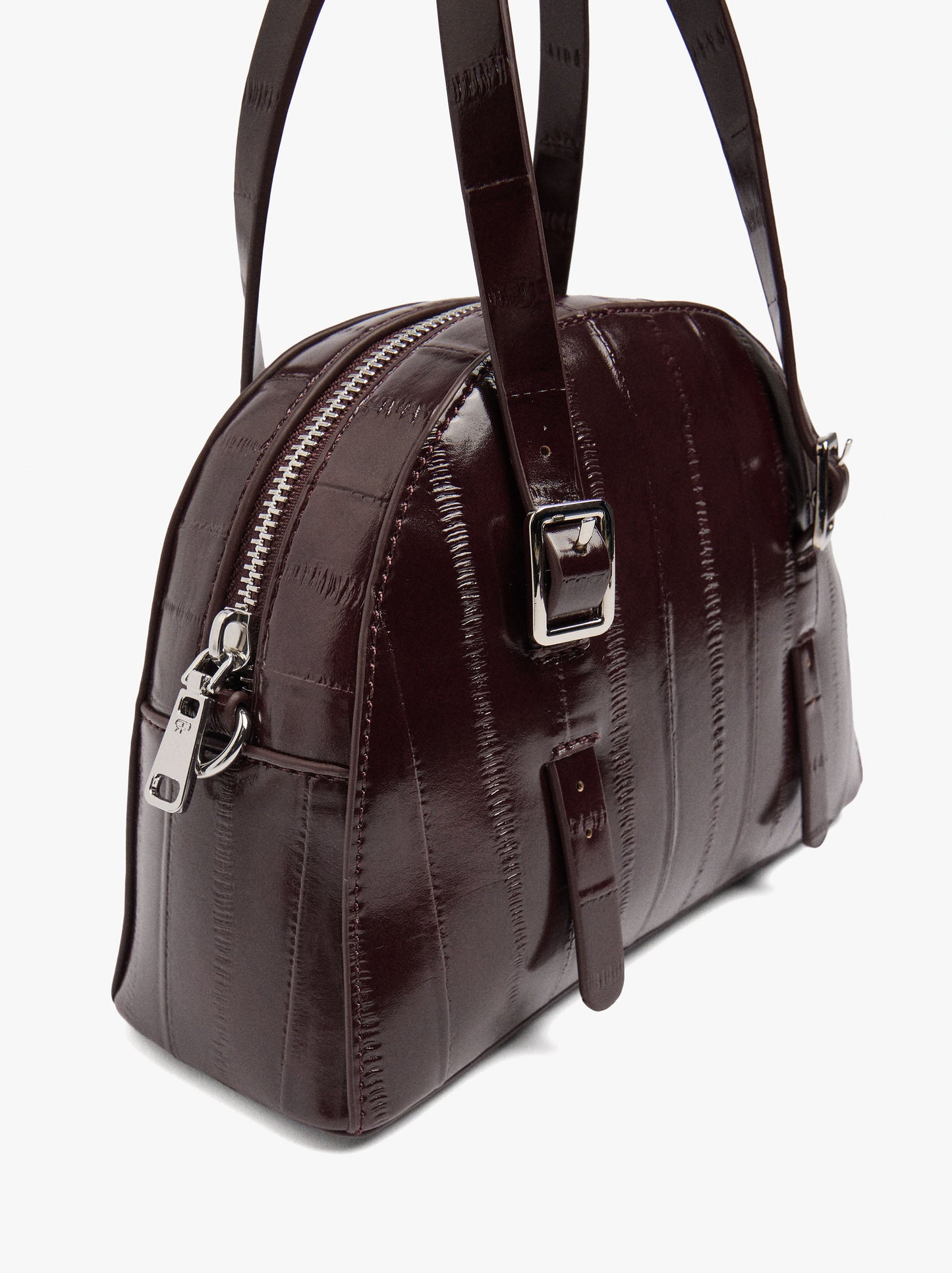 Rounded Tote Bag With Texture
