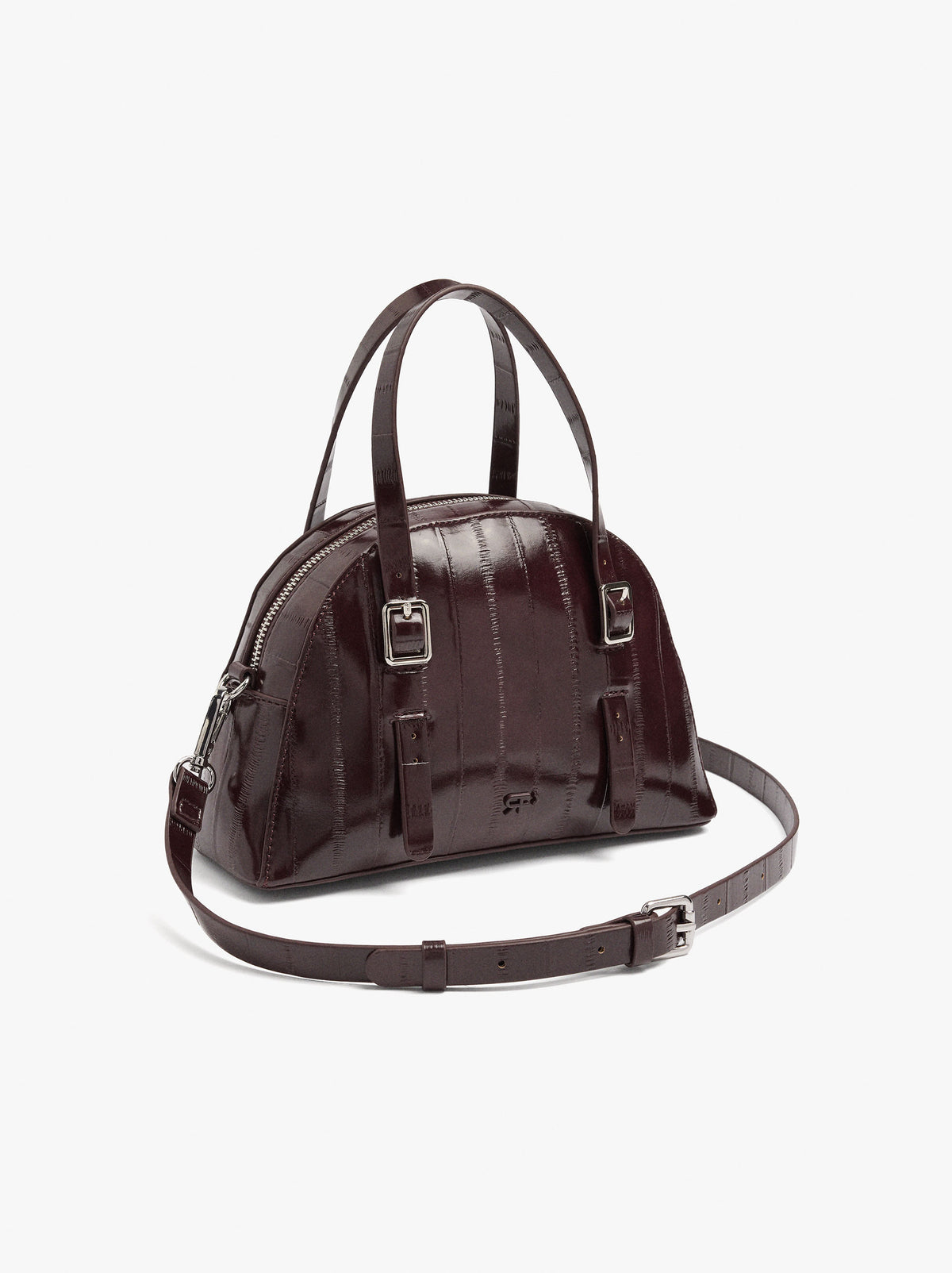 Rounded Tote Bag With Texture