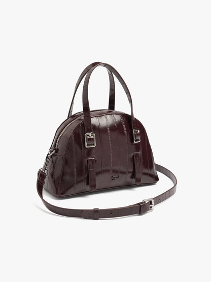 Rounded Tote Bag With Texture