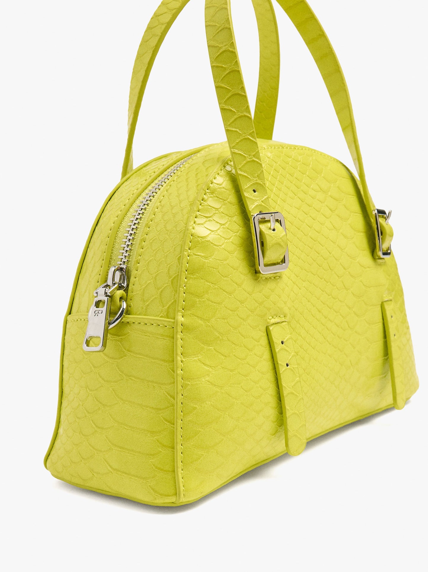 Rounded Tote Bag With Texture