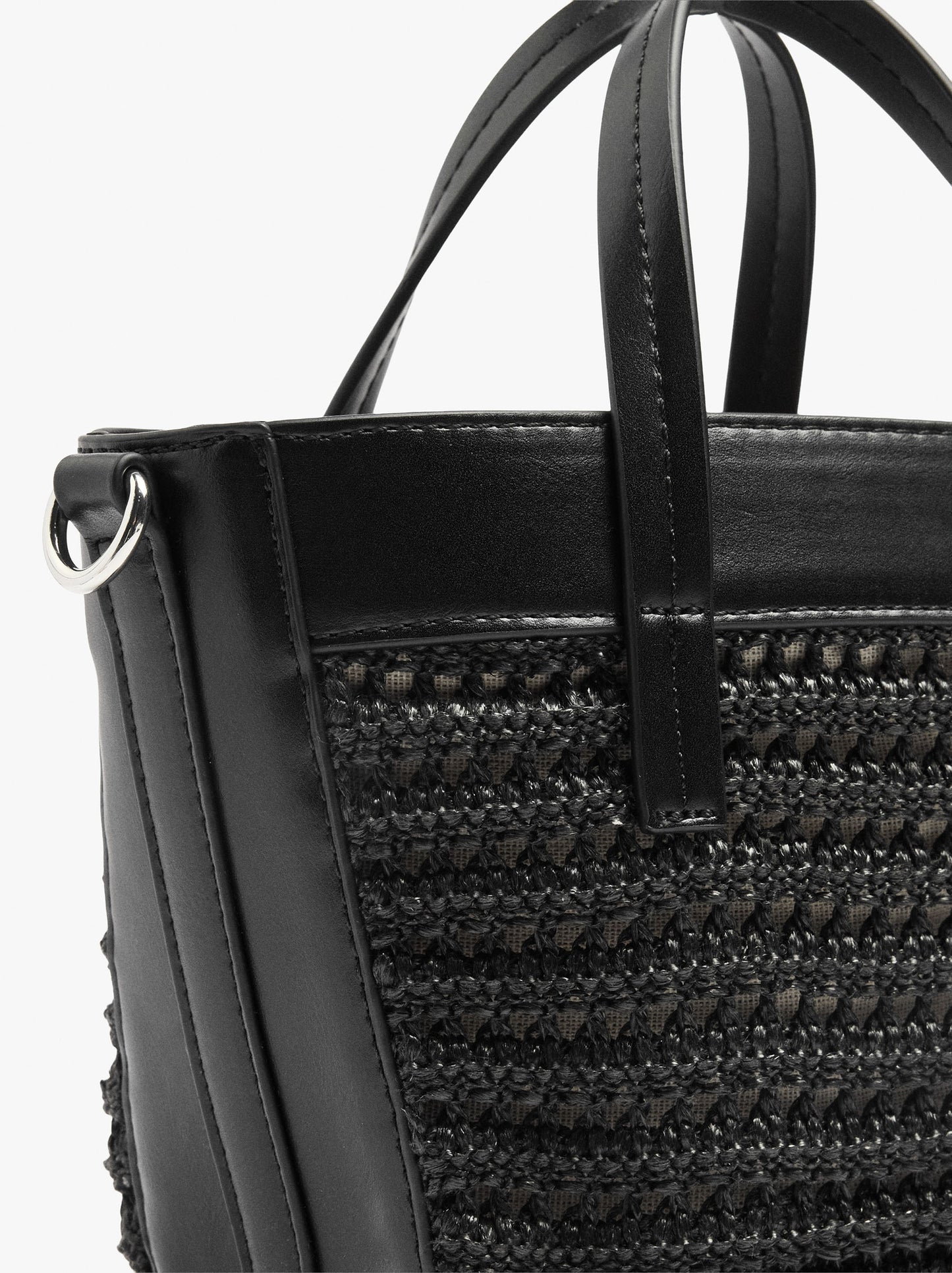 Tote Bag Paper Straw With Crossbody