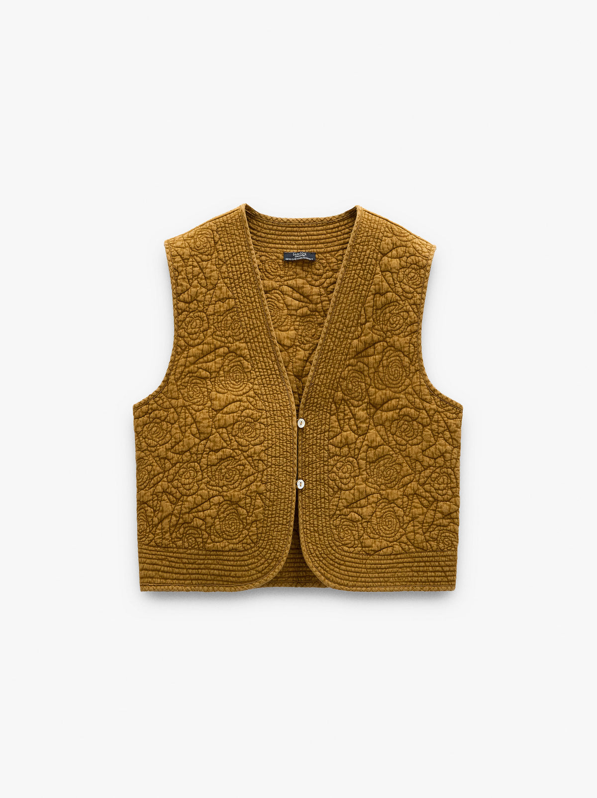 Vest With Topstitching 100% Cotton