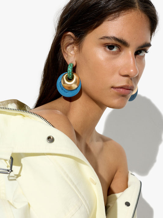 Round Earrings In Resin
