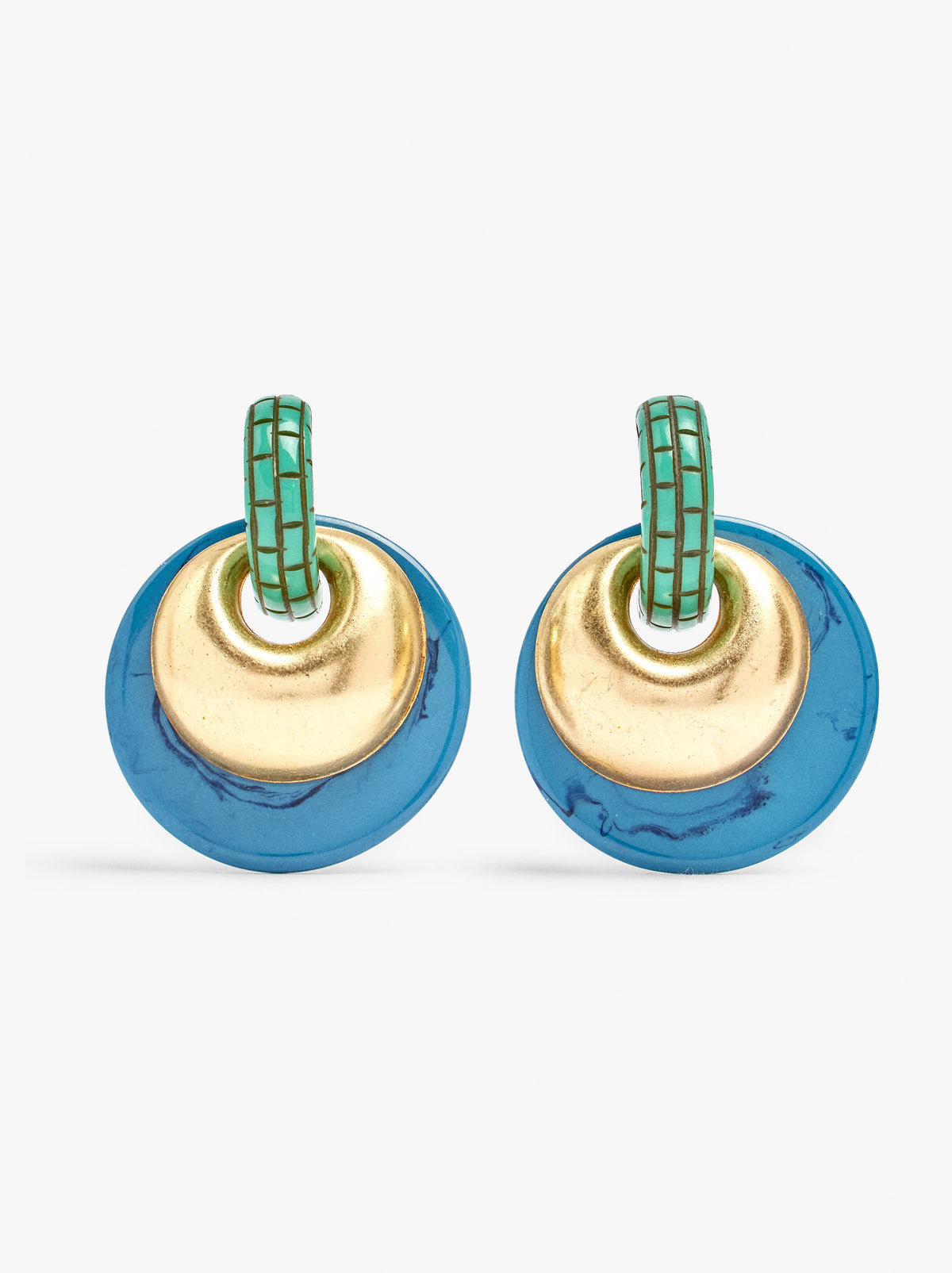 Round Earrings In Resin
