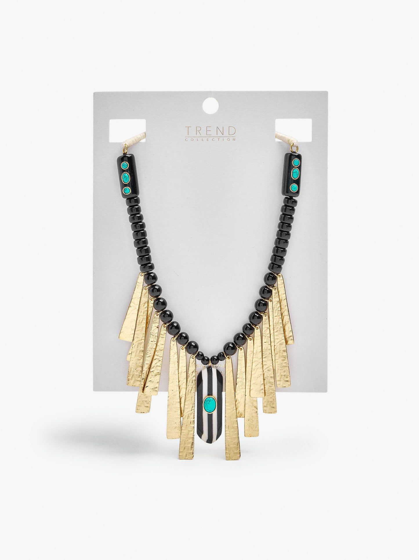 Short Necklace With Beads And Bars