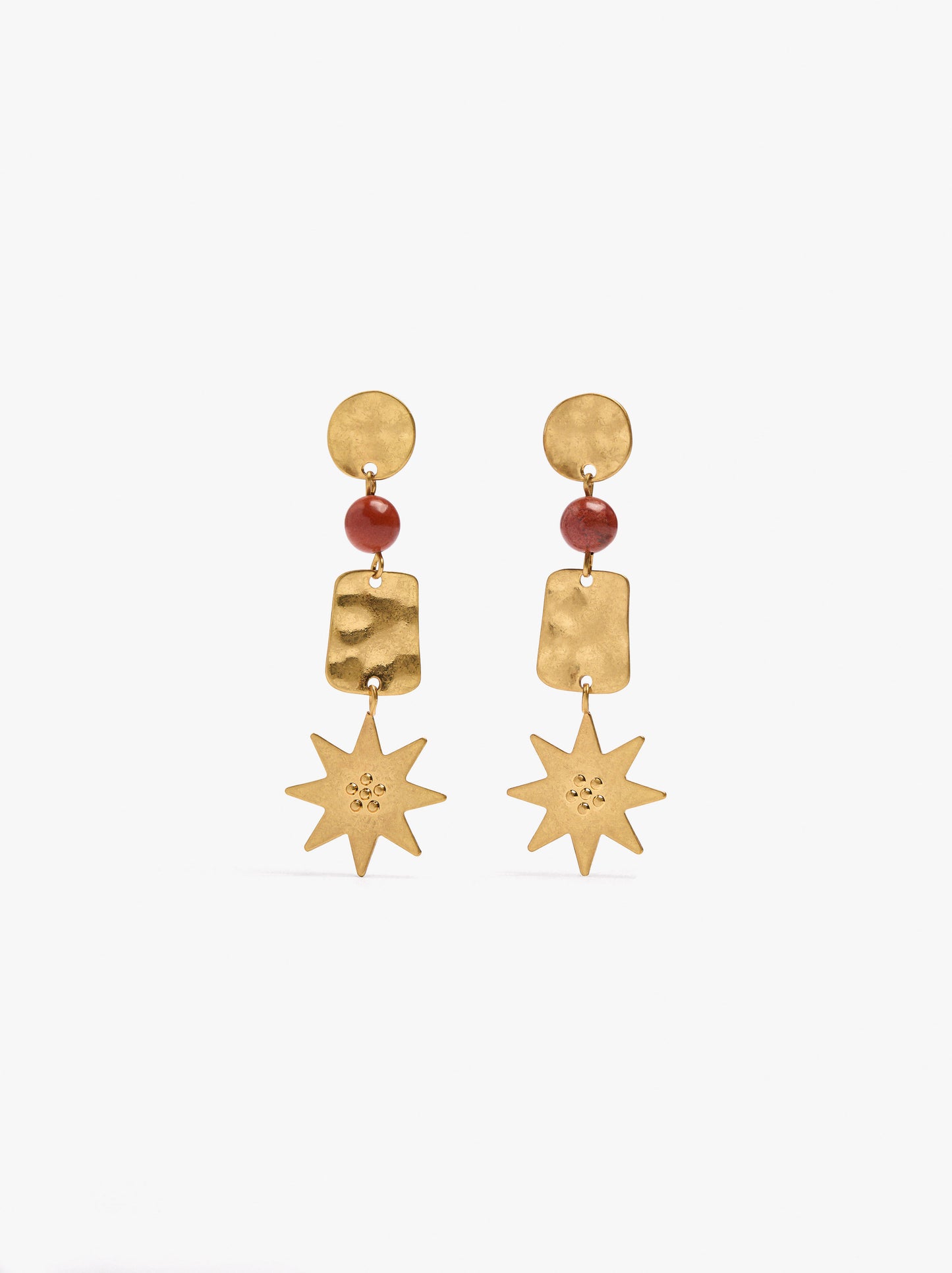 Long Earrings With Stone And Star
