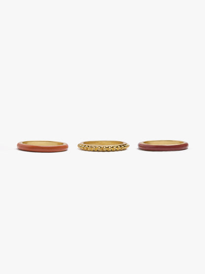 Set Of Rings With Enamel