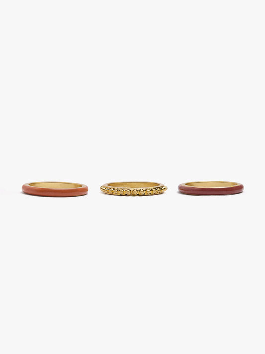Set Of Rings With Enamel