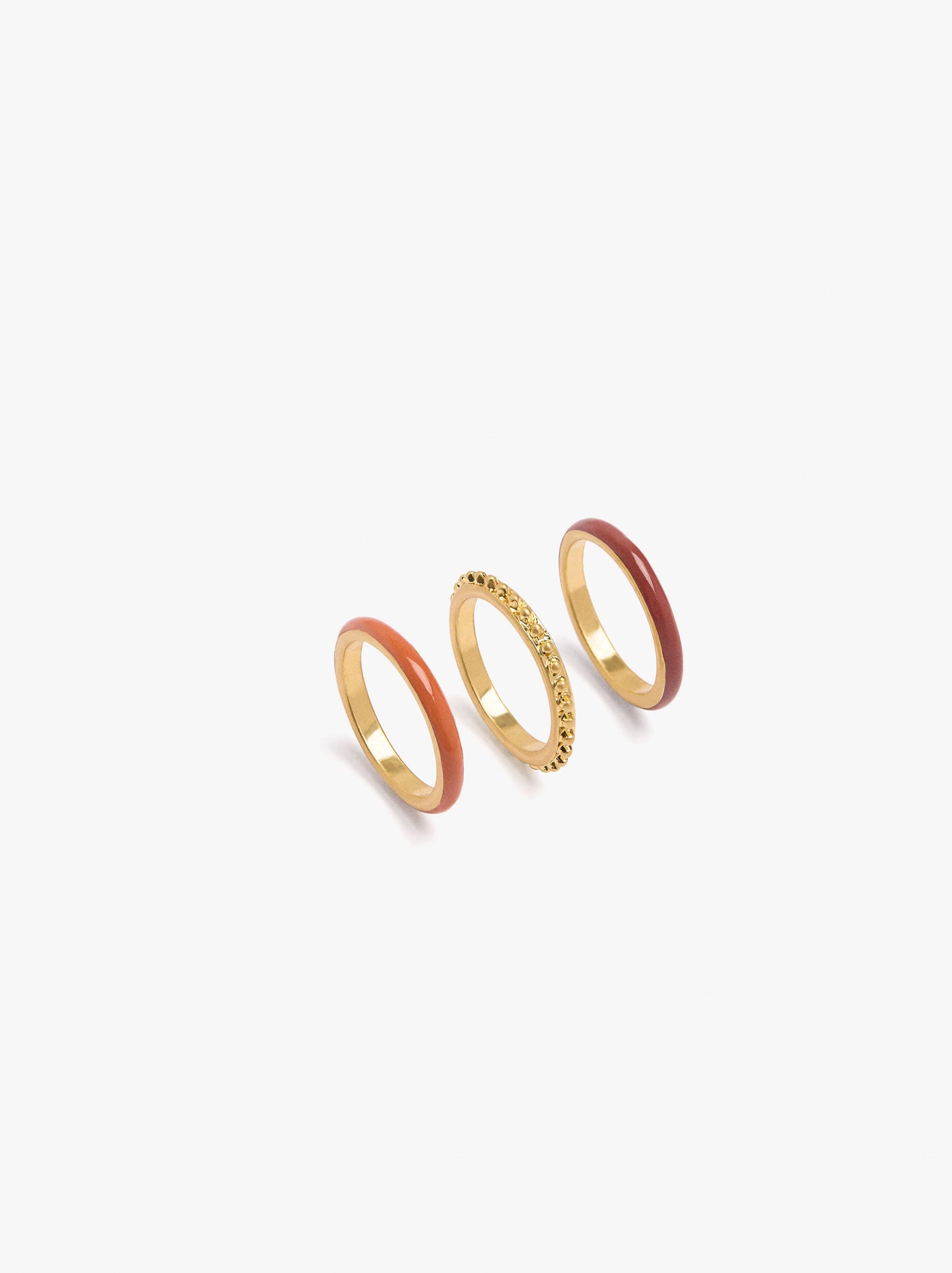 Set Of Rings With Enamel