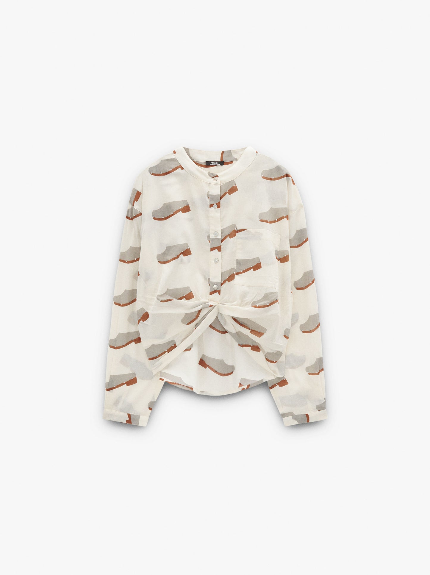 Blouse With Printed Clogs 100% Cotton