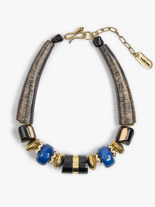 Short Necklace Segmented With Maxi Beads