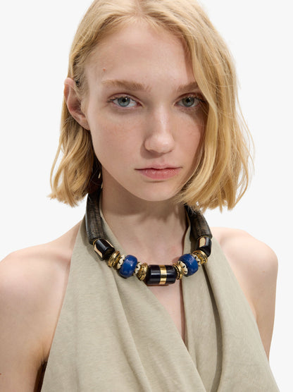 Short Necklace Segmented With Maxi Beads