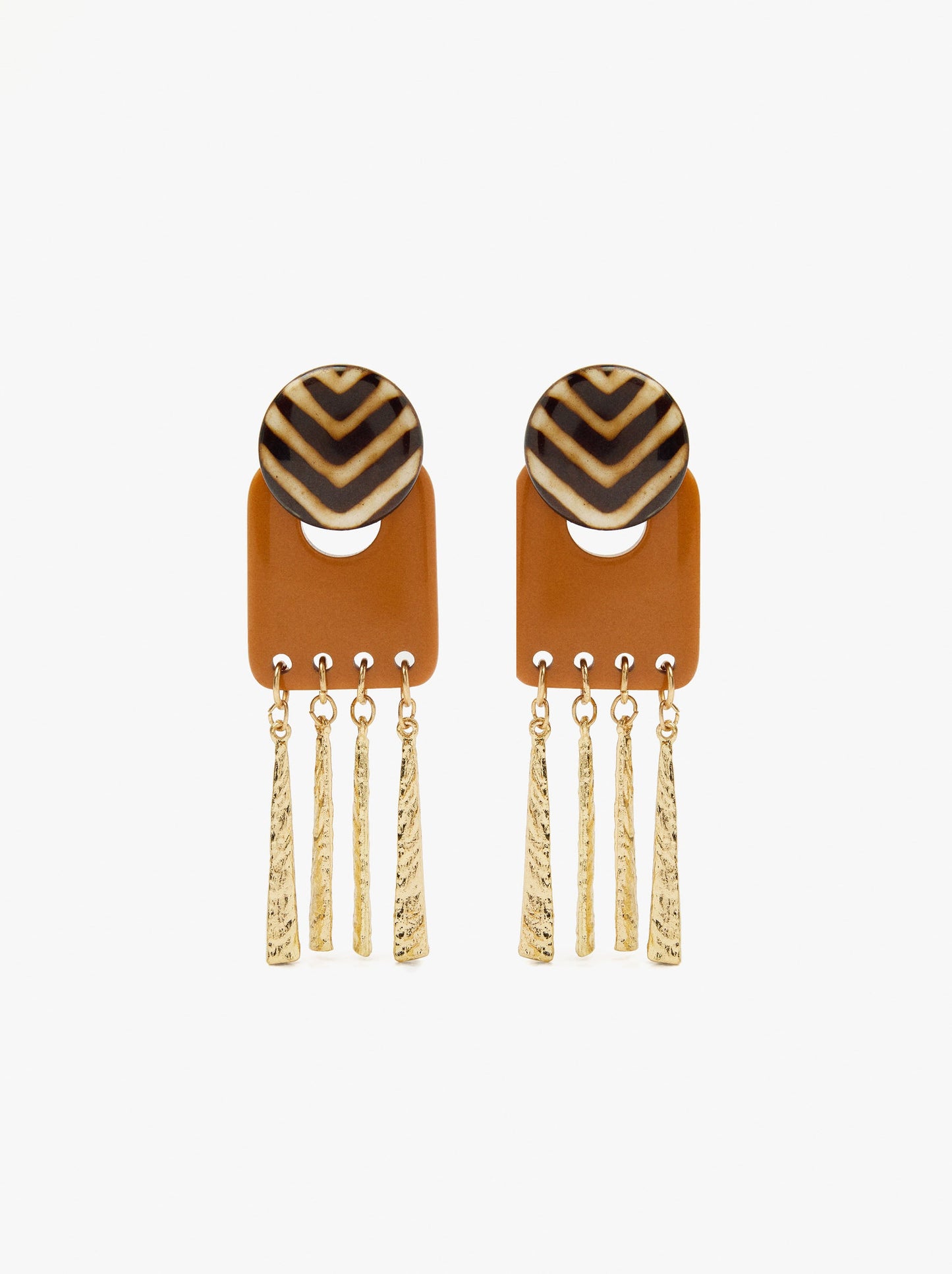 Maxi Round Earrings And Bar