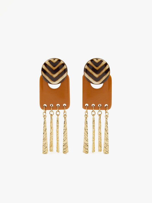 Maxi Round Earrings And Bar