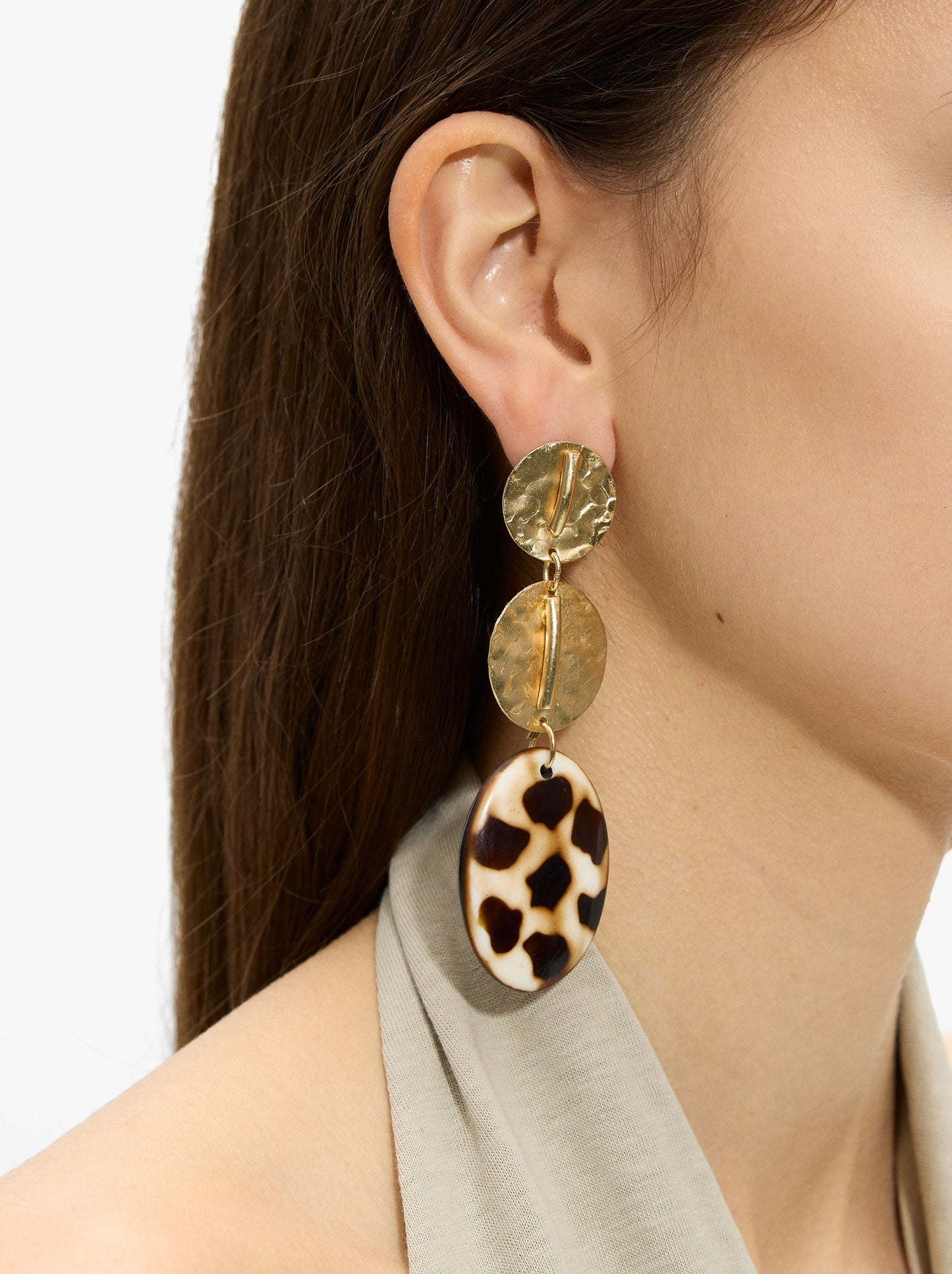 Maxi Long Oval Earrings
