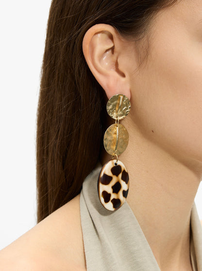 Maxi Long Oval Earrings