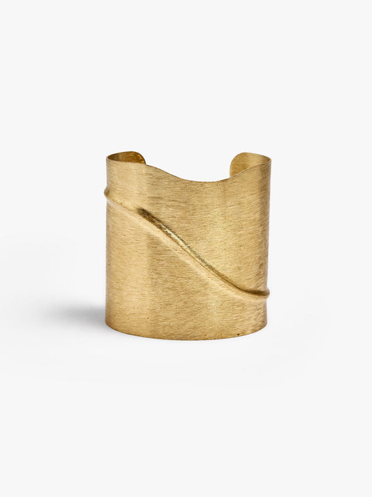 Wide Rigid Bracelet With Embossed