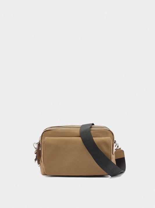 Nylon Crossbody Bag With Flap