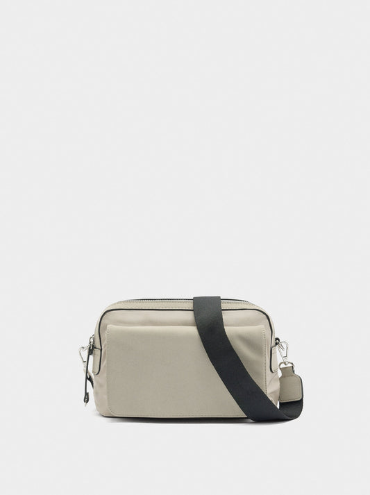 Nylon Crossbody Bag With Flap