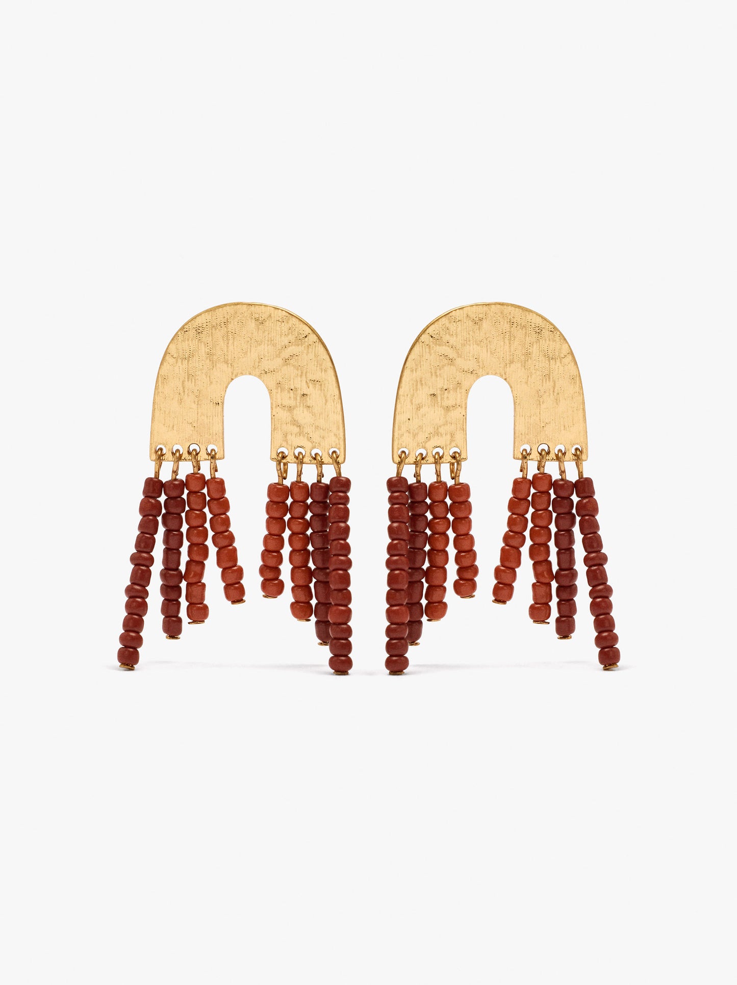 Arch Earrings With Beads