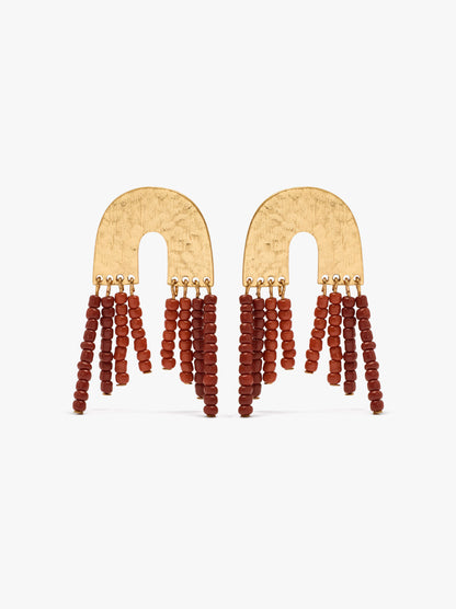 Arch Earrings With Beads