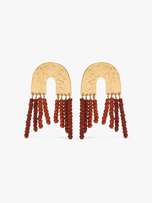 Arch Earrings With Beads