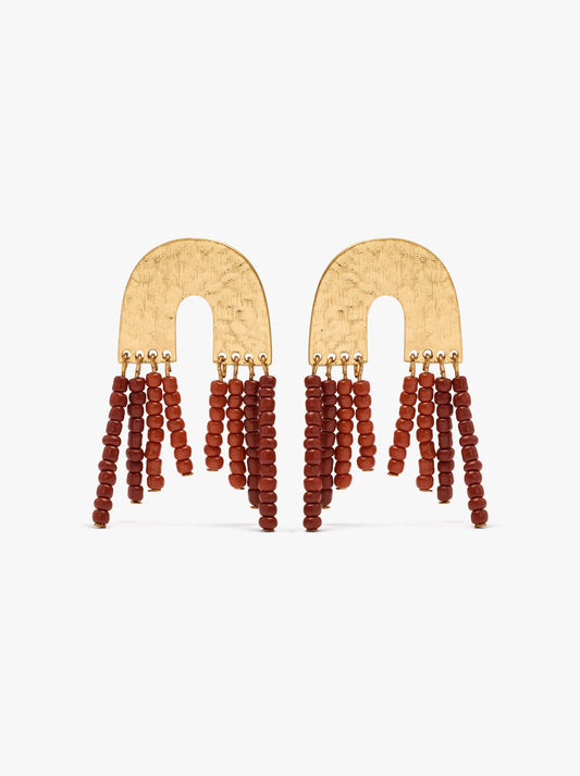 Arch Earrings With Beads