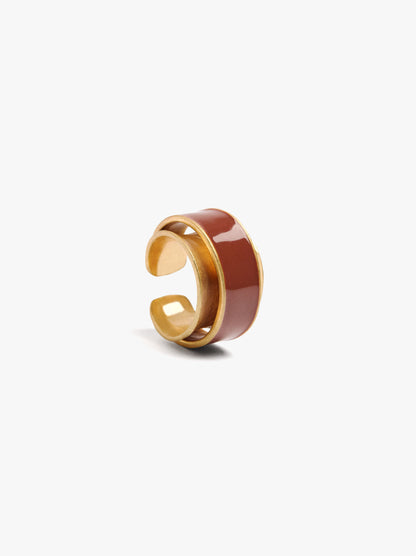 Wide Ring With Enamel