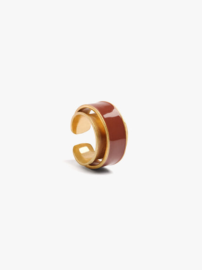 Wide Ring With Enamel