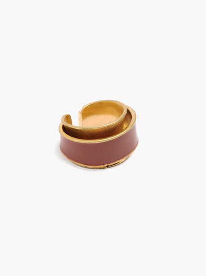 Wide Ring With Enamel