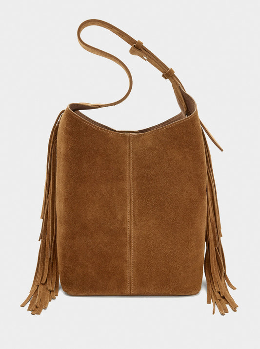 Leather Shoulder Bag With Pouch