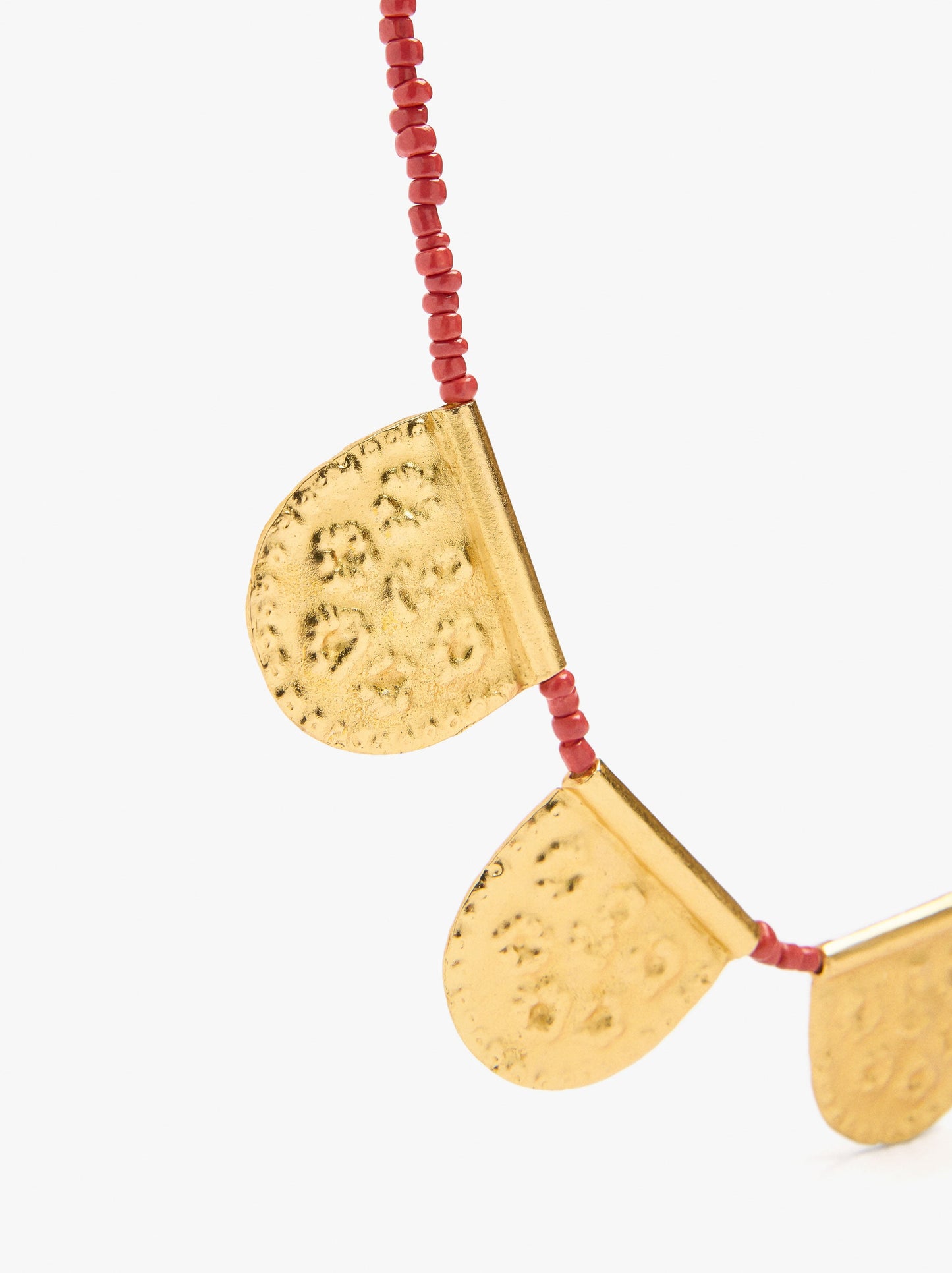 Necklace With Beads And Semicircles