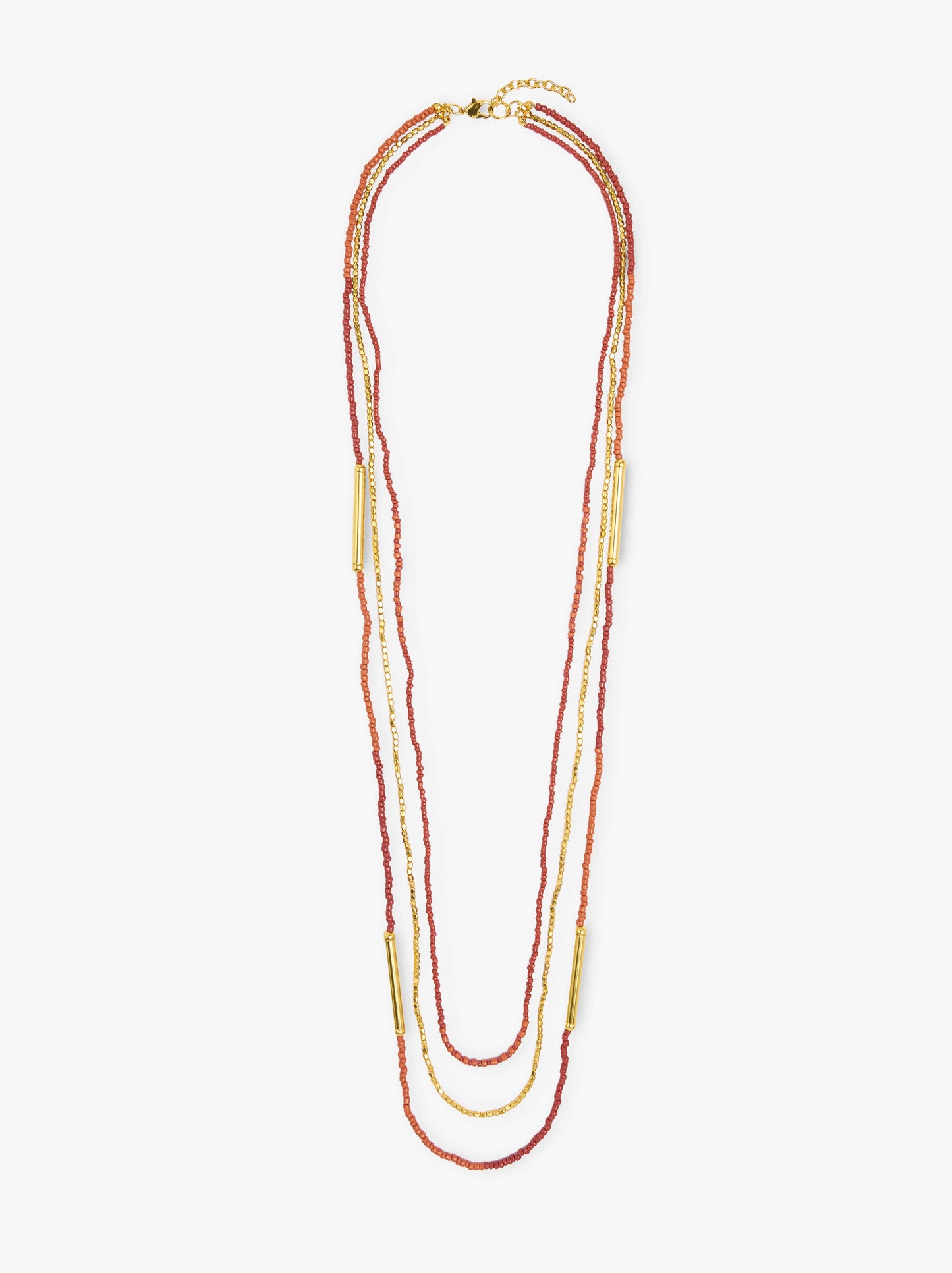 Long Multi-Collar With Beads
