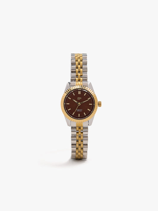Bicolor Watch With Stainless Steel Bracelet