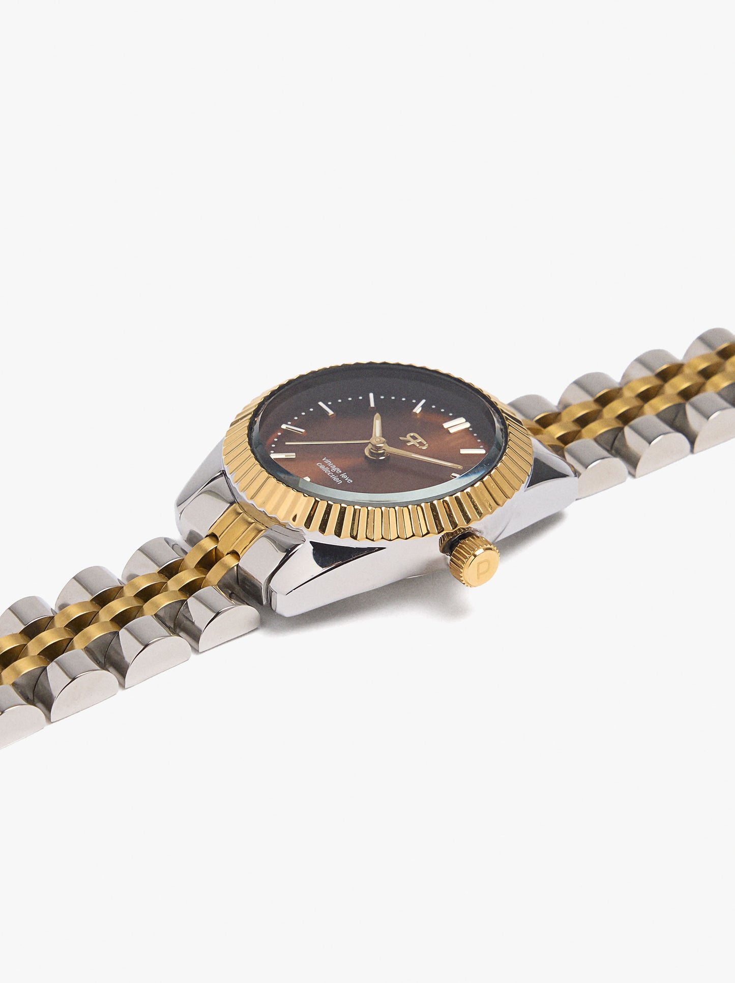 Bicolor Watch With Stainless Steel Bracelet