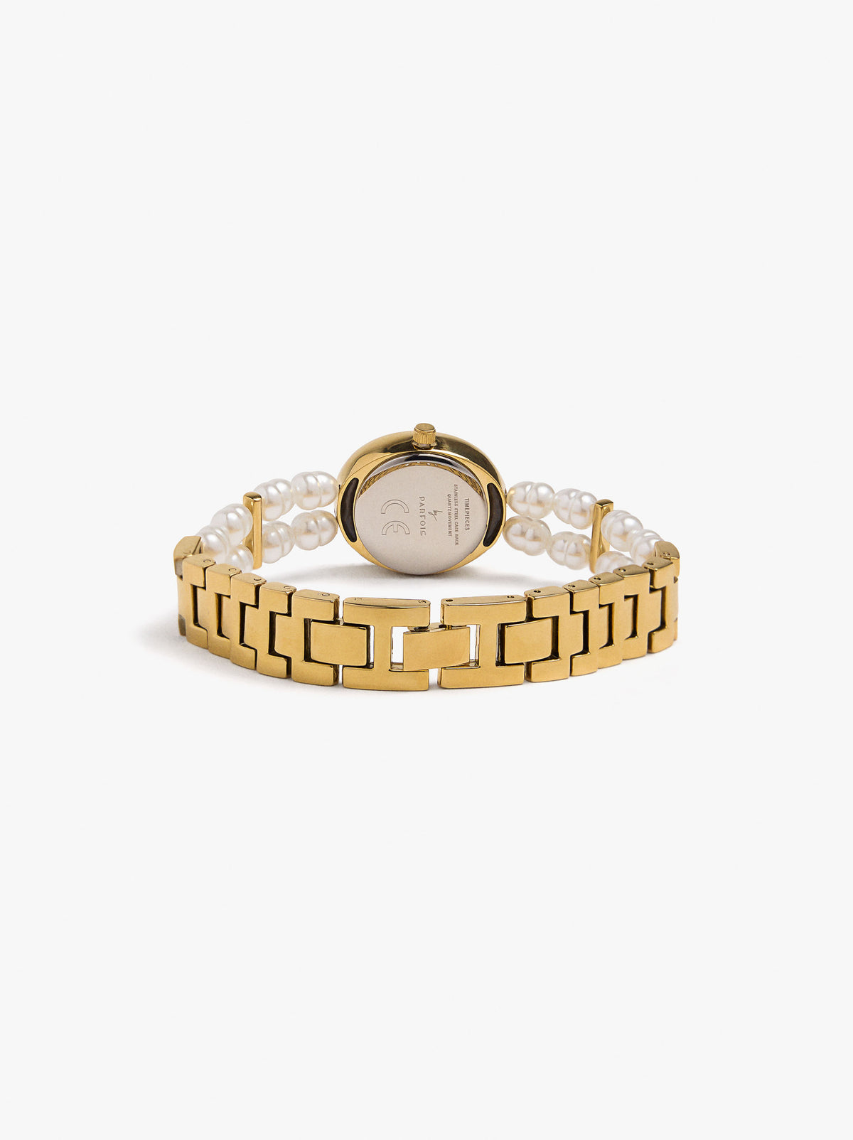 Watch With Multi-Strap Pearl Bracelet