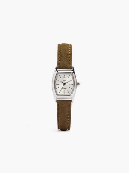 Round Watch With Bracelet With Texture
