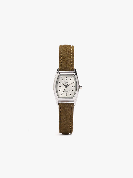 Round Watch With Bracelet With Texture