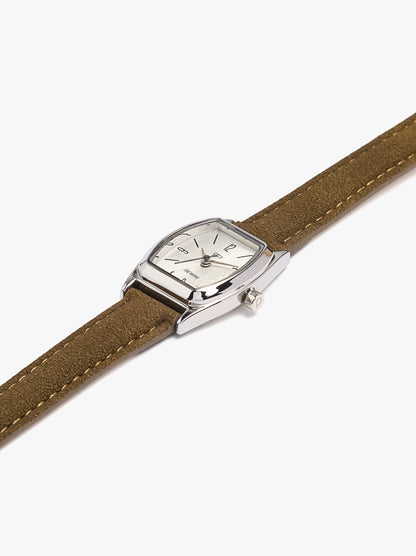 Round Watch With Bracelet With Texture