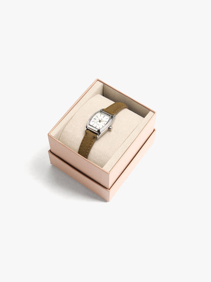 Round Watch With Bracelet With Texture