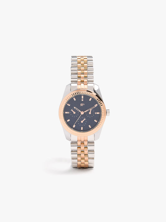 Bicolor Watch With Stainless Steel Bracelet